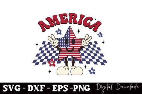 America America Svg 4th Of July Graphic By Blackcraft · Creative Fabrica