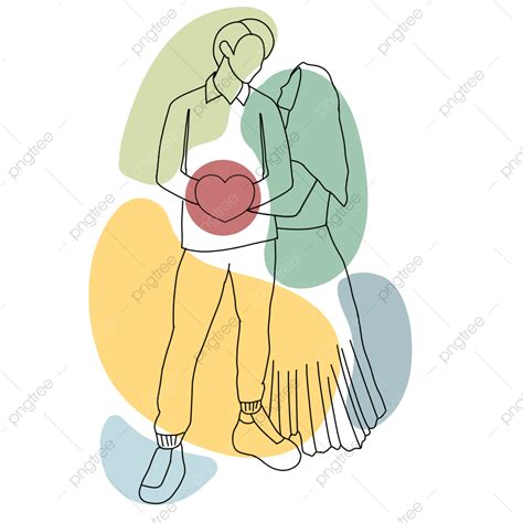 Couple Lineart Png Picture Simple Couple Lineart Couple Drawing