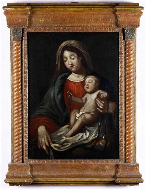 Scuola Del Xviii Secolo Madonna Col Bambino Olio Su Tela Asta