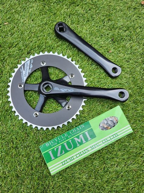 Sugino Messenger Rd Single Speed Track Crankset T Mm Black