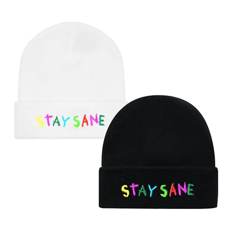 Stay Sane Embroidered Beanie Hat on Ocean Wisdom Official Online Store