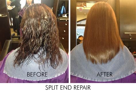 Split Ends Cut Before And After