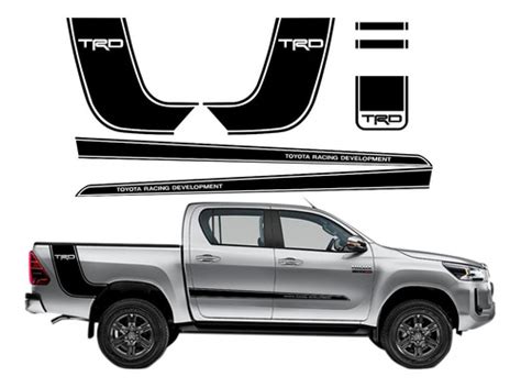 Calcomania Sticker Franjas Laterales Batea Trd Toyota Hilux Meses Sin