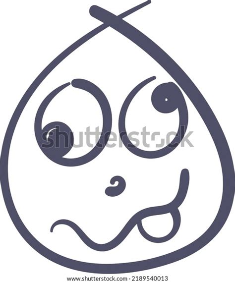 Hand Draw Doodle Sketch Emoji Face Stock Vector (Royalty Free ...