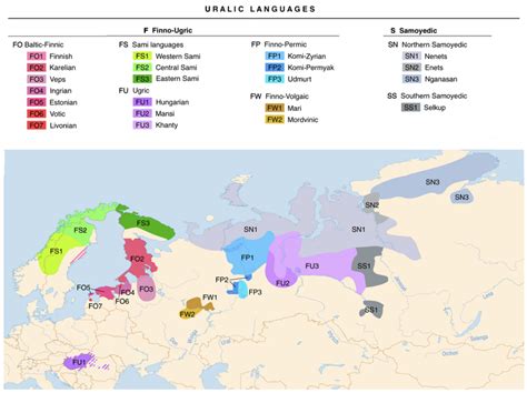 Map Of Uralic Languages R MapPorn