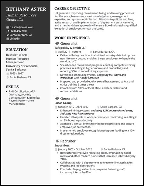 10 Human Resources Generalist Resume Examples For 2025