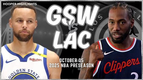 Golden State Warriors Vs LA Clippers Full Game Highlights Oct 5