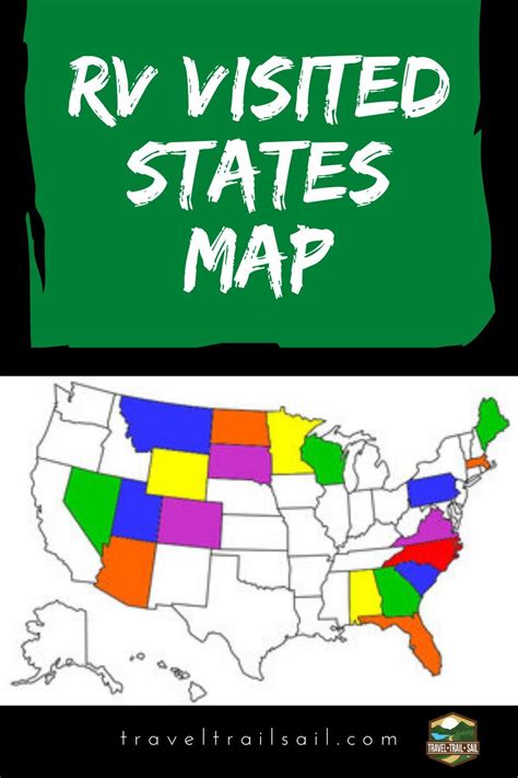 RV Visited States Map State Map Casual Work Outfits Women Casual