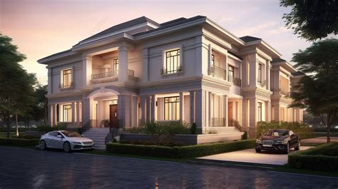 Stunning 3d Rendering Of An Estate Townhouse Design Background House