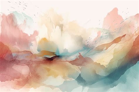 Premium AI Image Colorful Abstract Watercolor Painting Background