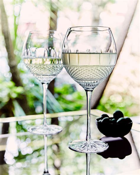 Waterford Crystal Irish Lace Crystal White Wine Glasses Set Of 2