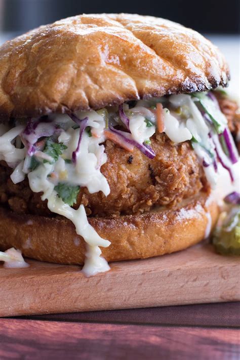 Buttermilk Fried Chicken Sandwich With Cilantro Jalapeño Coleslaw