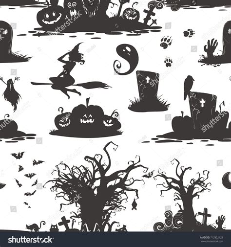 Halloween Magic Collection Witch Attributes Creepy Stock Vector Royalty Free 712822123