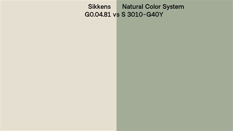 Sikkens G0 04 81 Vs Natural Color System S 3010 G40y Side By Side