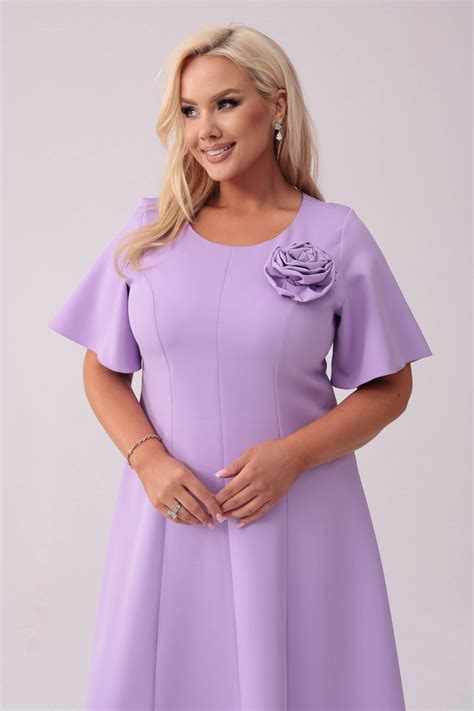 Elegancka Sukienka Doris Na Wesele W Odcieniach Lawendy PLUS SIZE XXL