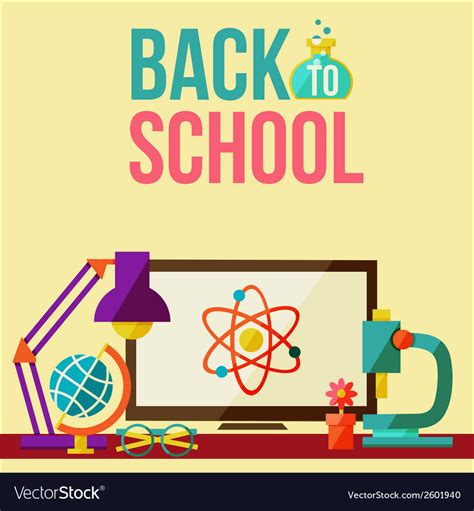 Back to school design template Royalty Free Vector Image