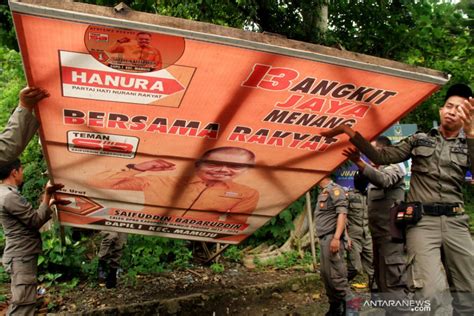 Ratusan Aps Pemilu Melanggar Ditertibkan Satpol Pp Sleman Genpi