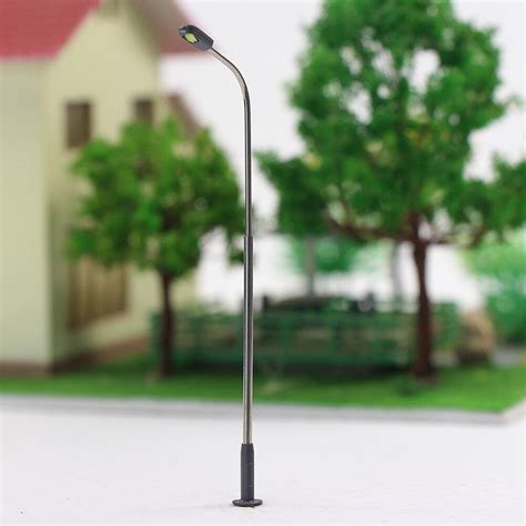 10pcs Model Train Warm White 1 87 Lamps 7cm Street Lights HO Scale LEDs