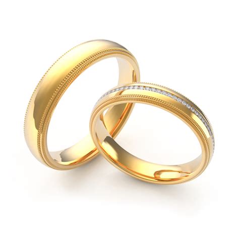 Marriage Wedding Rings For Couples Gold