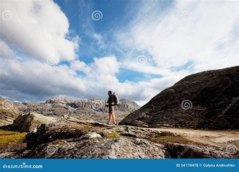 Hike in Norway stock photo. Image of stone, north, national - 54174478