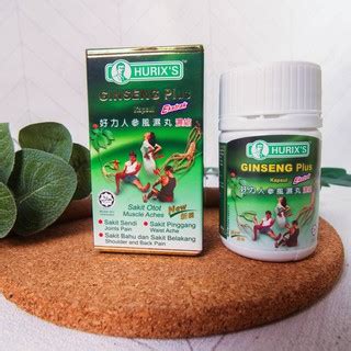 Hurix S Ginseng Plus Kapsul Ekstrak Relief Pain Shopee Malaysia