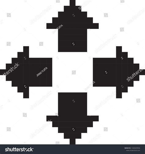 Pixel Art Arrow Stock Vector (Royalty Free) 1346929556 | Shutterstock