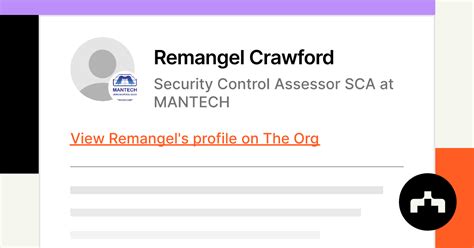 Remangel Crawford Security Control Assessor Sca At Mantech The Org