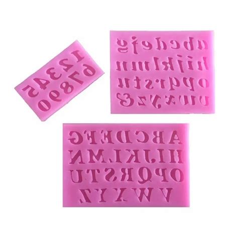 Silicone Alphabet Letter Trays Chocolate Mold Cake Fondant Decorating