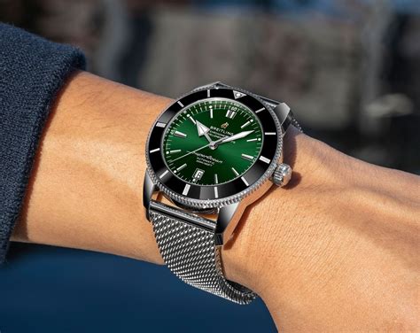 Breitling Superocean Heritage Mm Watch In Green Dial