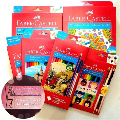 Lápis de Cor Faber Castell 12 24 36 48 72 Cores Shopee Brasil