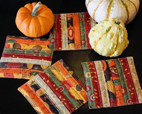 Frivolous Necessity Hello Fall Mug Rugs Hello Autumn Autumn Theme Necessity Pumpkin Quilts