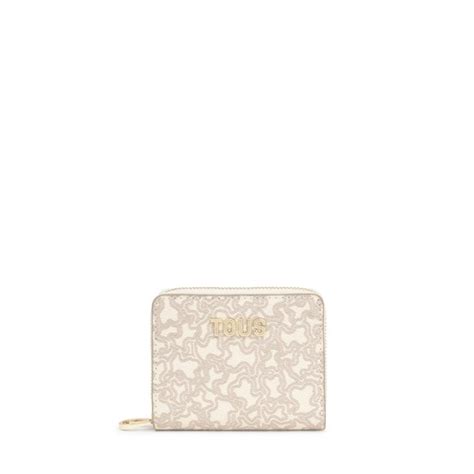 Beige Change Purse Kaos Mini Lines Tous