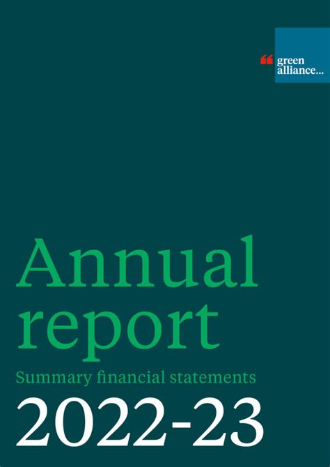 Annual Report 2022 23 Green Alliance