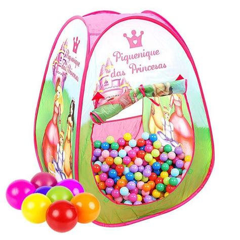 Barraca Piquenique Das Princesas Infantil Rosa Bolinhas Dm Toys