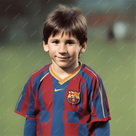 Premium AI Image | Lionel Messi Barcelona old childhood picture