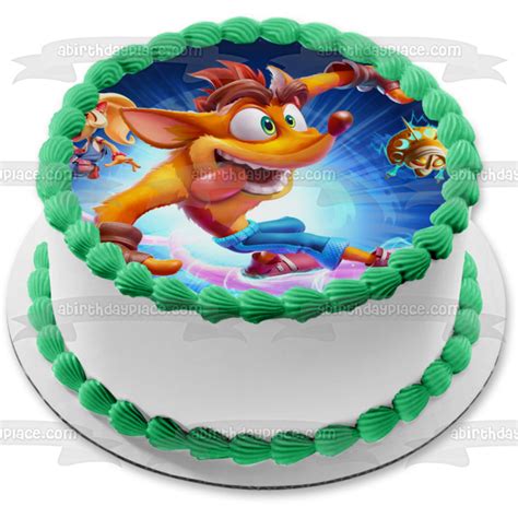 Decorate Your Cake With This Crash Bandicoot 4 Its About Time Themed Edible Cake Topper Image