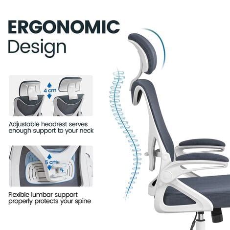 Yaheetech Silla De Oficina Ergonomica Silla Reposabrazo Ajustable Silla