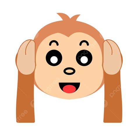 Monkey Ear Clipart Png Images Hand Painted Cute Monkey With Ears