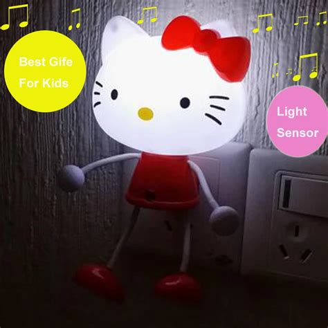 Led Night Lights Children Kids Light Control US Plug Bedroom Photoreceptor Sensor Animal Night ...