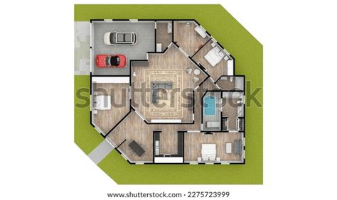 Floor Plans House 2 Car Garage Stock Illustration 2275723999 | Shutterstock