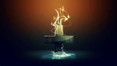 Cross With Smoke Flame Hd Jesus Wallpapers Hd Wallpapers Id