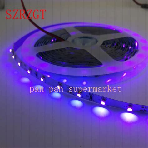 12V UV Ultraviolet 395 405nm Led Strip Light 3528 SMD 60led M 120led M