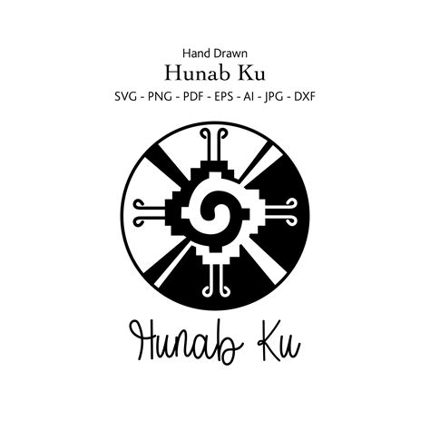 Hunab Ku Symbol Svg Clipart Dateien Aztek Symbol Cnc Etsy De