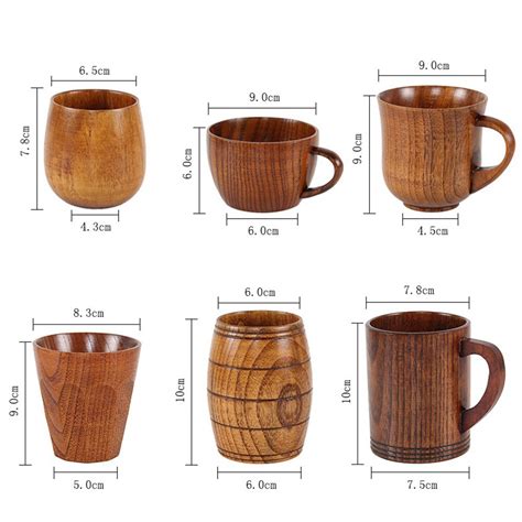 Japanese Style Wooden Cup Jujube Wood Insulation T Grandado