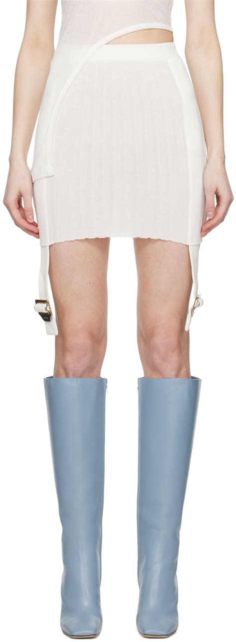 White Utility Miniskirt By Dion Lee On Sale