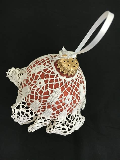 Irish Crochet Ornament Cover