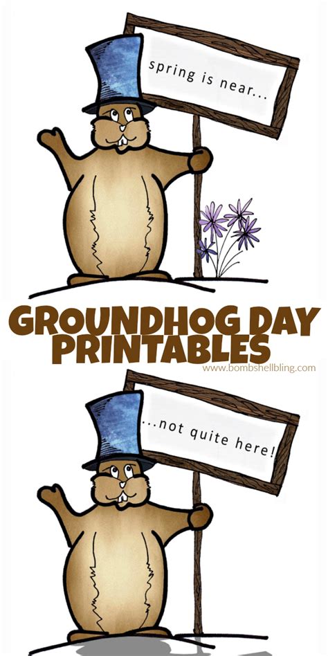 Groundhog Day Printable - Free to print and use for a festive celebration!