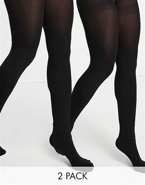 Topshop 2 Pack 80 Denier Tights Asos