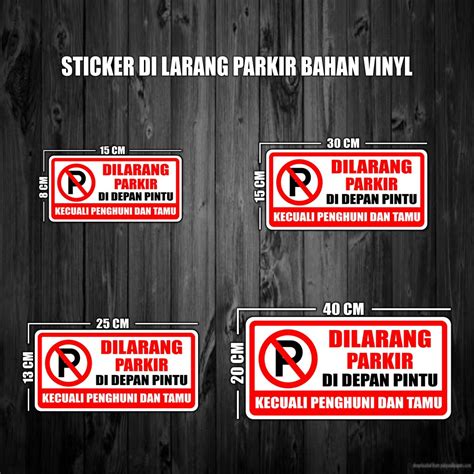 Jual Stiker Dilarang Parkir Kecuali Tamu Sticker Dilarang Parkir