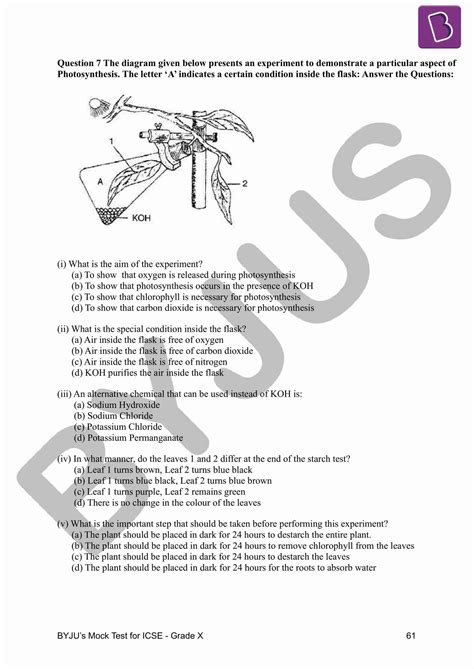 ICSE Class 10 Biology Question Paper Solution 2021